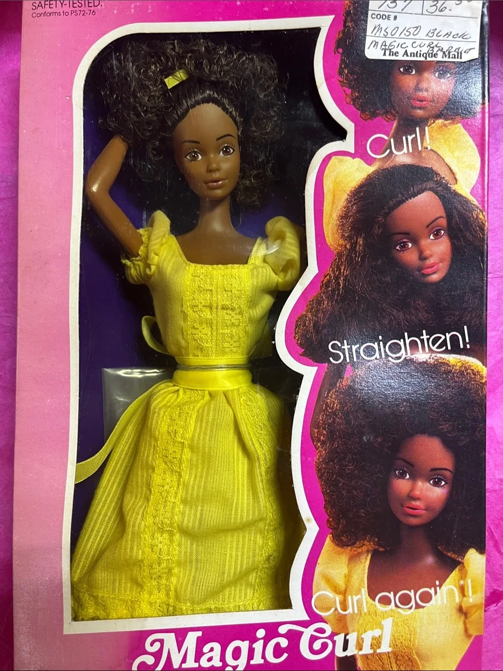 1981 Magic Curl African-American Barbie AA No.3989 NRFB